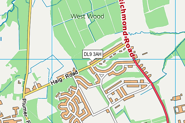 DL9 3AH map - OS VectorMap District (Ordnance Survey)