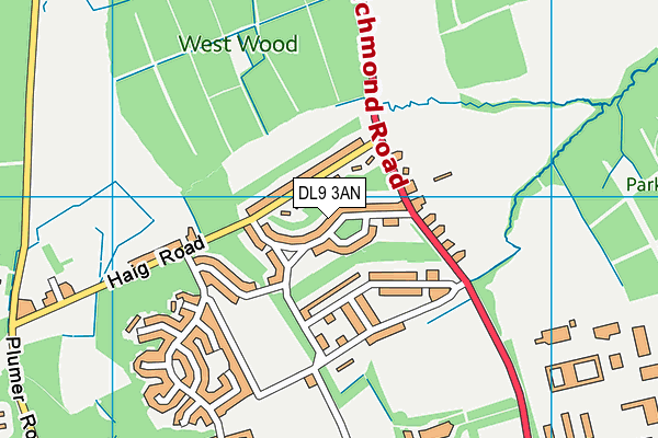 DL9 3AN map - OS VectorMap District (Ordnance Survey)