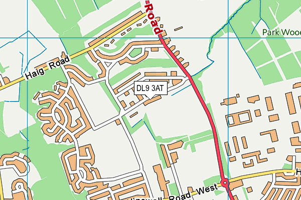 DL9 3AT map - OS VectorMap District (Ordnance Survey)
