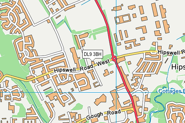 DL9 3BH map - OS VectorMap District (Ordnance Survey)