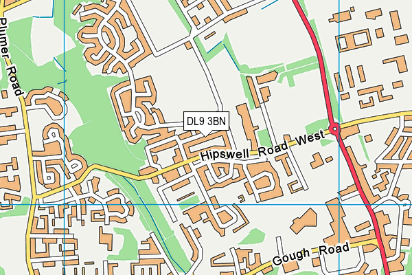DL9 3BN map - OS VectorMap District (Ordnance Survey)