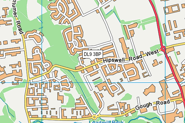 DL9 3BP map - OS VectorMap District (Ordnance Survey)