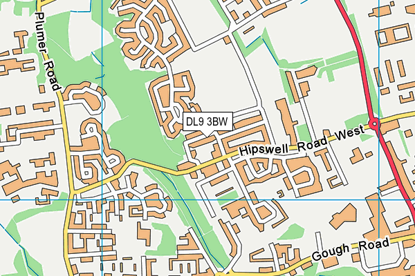 DL9 3BW map - OS VectorMap District (Ordnance Survey)