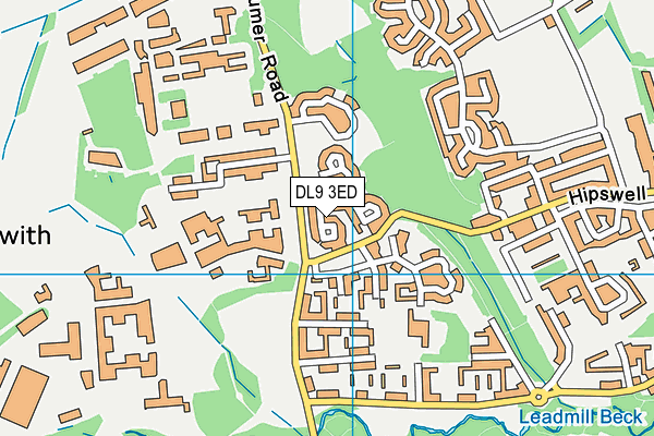 DL9 3ED map - OS VectorMap District (Ordnance Survey)