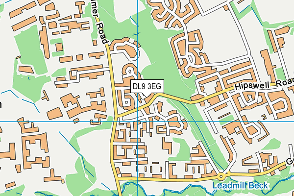DL9 3EG map - OS VectorMap District (Ordnance Survey)