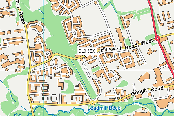 DL9 3EX map - OS VectorMap District (Ordnance Survey)