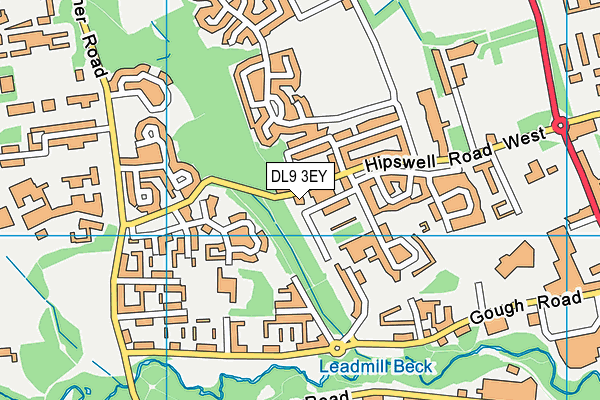 DL9 3EY map - OS VectorMap District (Ordnance Survey)