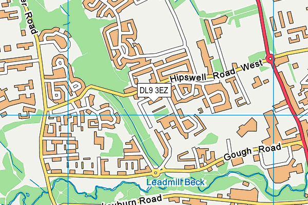DL9 3EZ map - OS VectorMap District (Ordnance Survey)