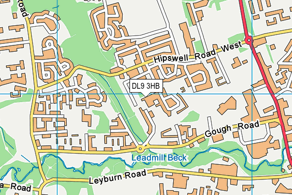 DL9 3HB map - OS VectorMap District (Ordnance Survey)