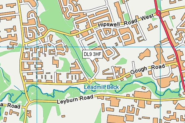 DL9 3HF map - OS VectorMap District (Ordnance Survey)