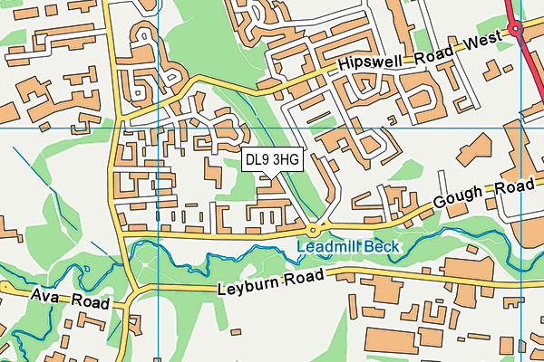 DL9 3HG map - OS VectorMap District (Ordnance Survey)