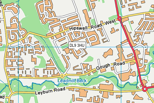 DL9 3HU map - OS VectorMap District (Ordnance Survey)