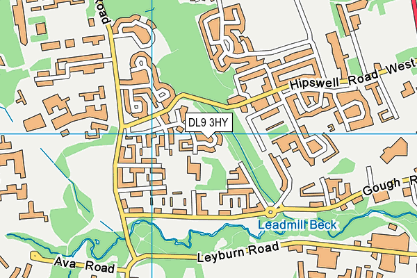 DL9 3HY map - OS VectorMap District (Ordnance Survey)
