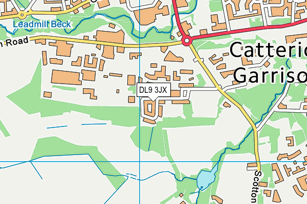 DL9 3JX map - OS VectorMap District (Ordnance Survey)