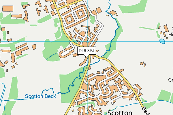 DL9 3PJ map - OS VectorMap District (Ordnance Survey)