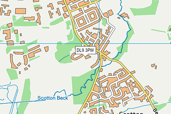 DL9 3PW map - OS VectorMap District (Ordnance Survey)