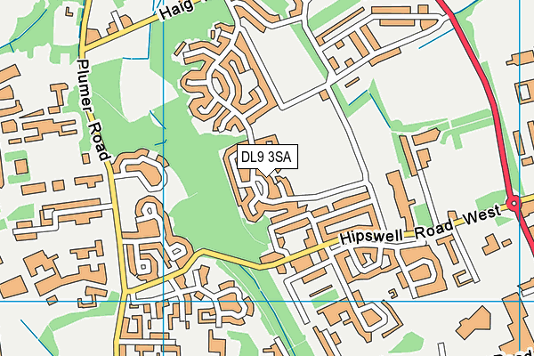 DL9 3SA map - OS VectorMap District (Ordnance Survey)