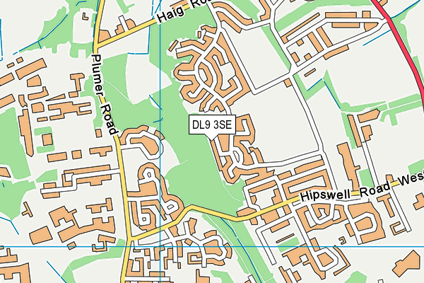 DL9 3SE map - OS VectorMap District (Ordnance Survey)