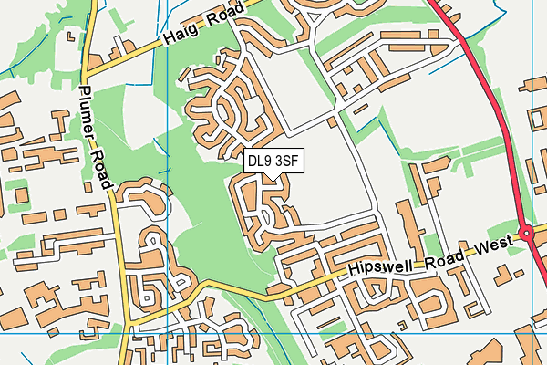 DL9 3SF map - OS VectorMap District (Ordnance Survey)