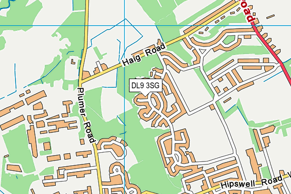 DL9 3SG map - OS VectorMap District (Ordnance Survey)
