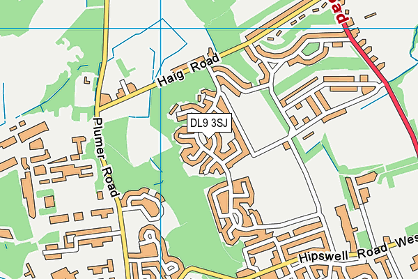 DL9 3SJ map - OS VectorMap District (Ordnance Survey)