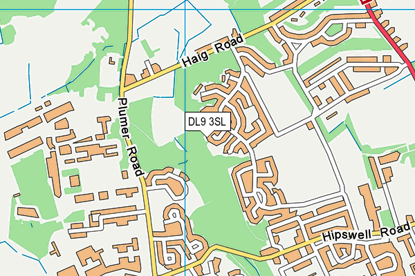 DL9 3SL map - OS VectorMap District (Ordnance Survey)