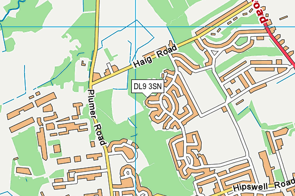 DL9 3SN map - OS VectorMap District (Ordnance Survey)