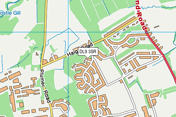 DL9 3SR map - OS VectorMap District (Ordnance Survey)