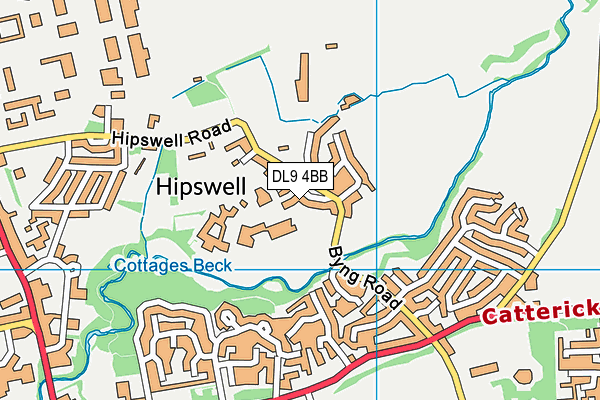 Hipswell Church of England Primary School map (DL9 4BB) - OS VectorMap District (Ordnance Survey)