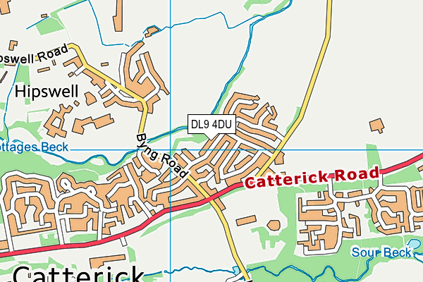 DL9 4DU map - OS VectorMap District (Ordnance Survey)