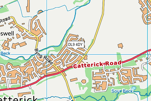 DL9 4DY map - OS VectorMap District (Ordnance Survey)