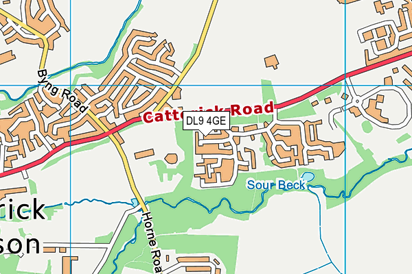 DL9 4GE map - OS VectorMap District (Ordnance Survey)