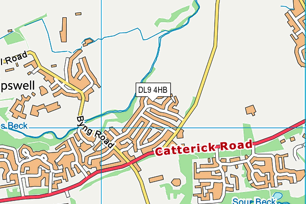 DL9 4HB map - OS VectorMap District (Ordnance Survey)