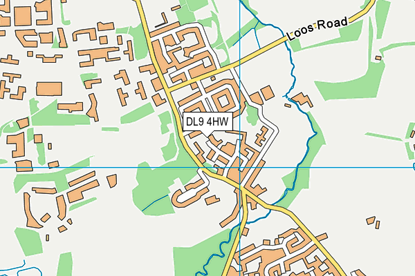 DL9 4HW map - OS VectorMap District (Ordnance Survey)