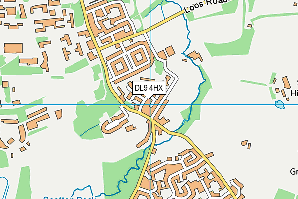DL9 4HX map - OS VectorMap District (Ordnance Survey)