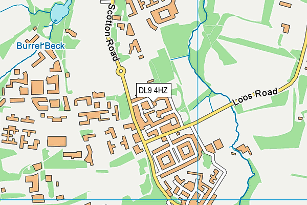 DL9 4HZ map - OS VectorMap District (Ordnance Survey)