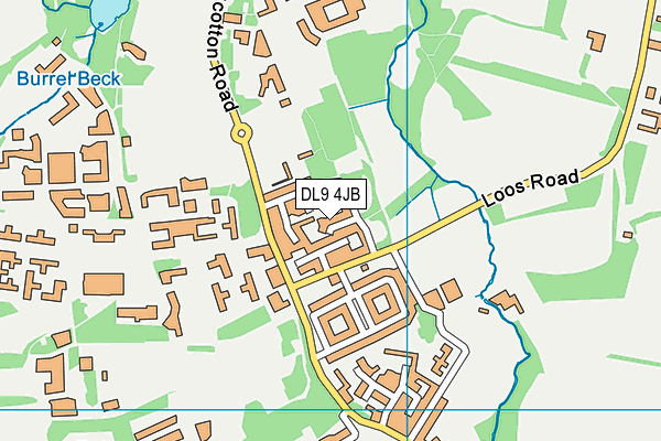 DL9 4JB map - OS VectorMap District (Ordnance Survey)