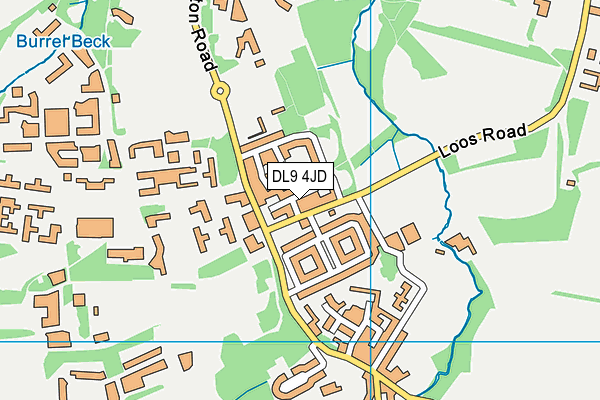 DL9 4JD map - OS VectorMap District (Ordnance Survey)