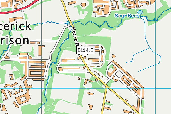DL9 4JE map - OS VectorMap District (Ordnance Survey)