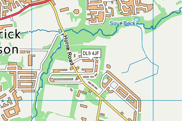 DL9 4JF map - OS VectorMap District (Ordnance Survey)