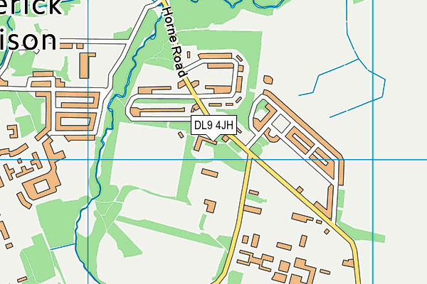 Robertson Road Sports Ground map (DL9 4JH) - OS VectorMap District (Ordnance Survey)