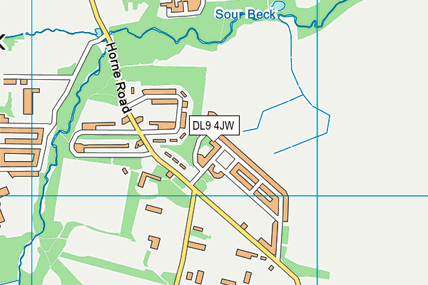 DL9 4JW map - OS VectorMap District (Ordnance Survey)