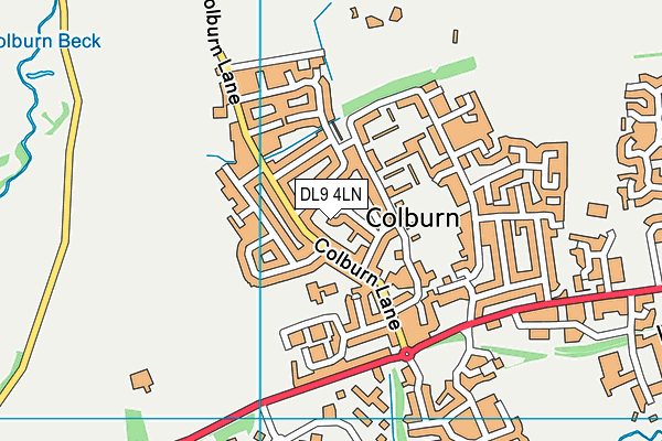 DL9 4LN map - OS VectorMap District (Ordnance Survey)