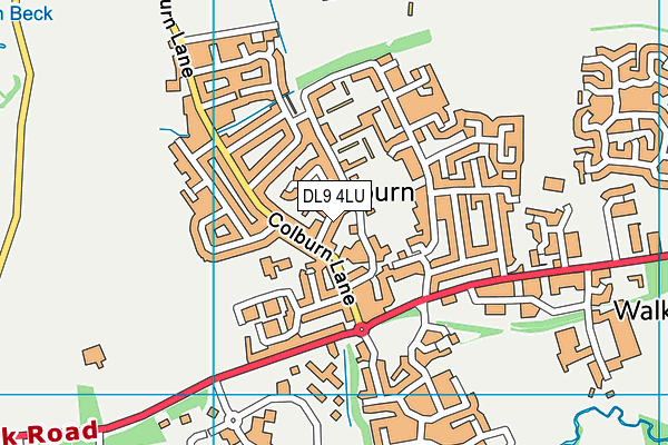 DL9 4LU map - OS VectorMap District (Ordnance Survey)