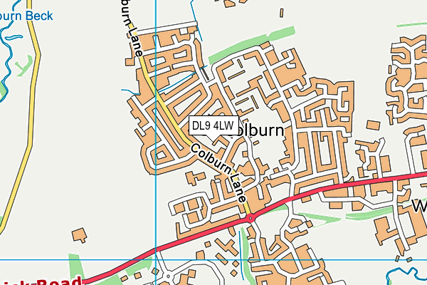 DL9 4LW map - OS VectorMap District (Ordnance Survey)