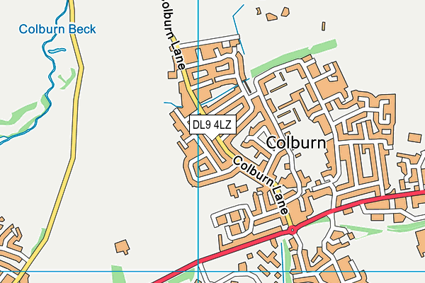 DL9 4LZ map - OS VectorMap District (Ordnance Survey)