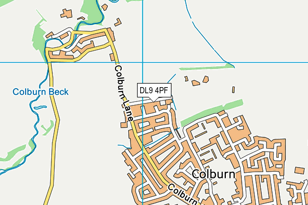 DL9 4PF map - OS VectorMap District (Ordnance Survey)
