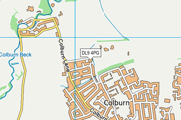DL9 4PG map - OS VectorMap District (Ordnance Survey)