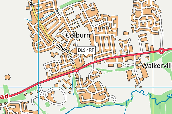 DL9 4RF map - OS VectorMap District (Ordnance Survey)