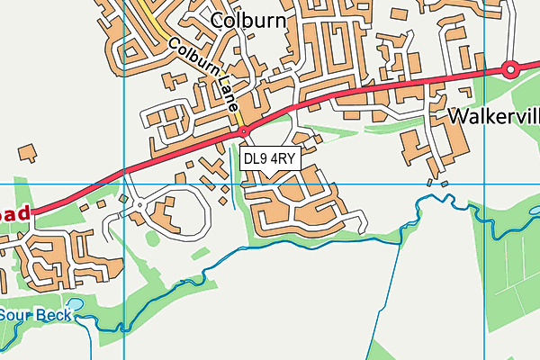 DL9 4RY map - OS VectorMap District (Ordnance Survey)